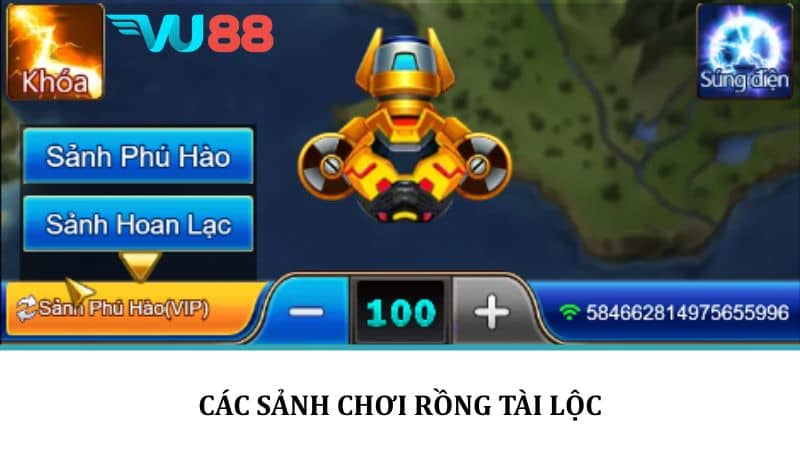 Các sảnh chơi rồng tài lộc