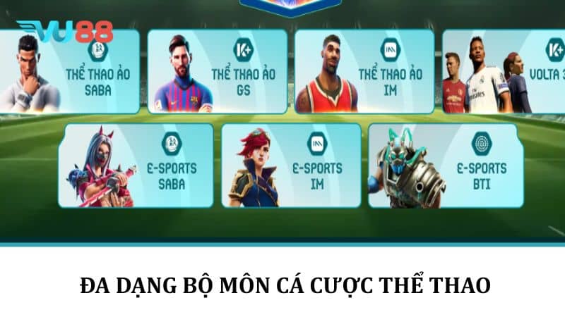 Đa dạng bộ môn cá cược thể thao