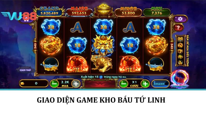 Giao diện game kho báu tứ 