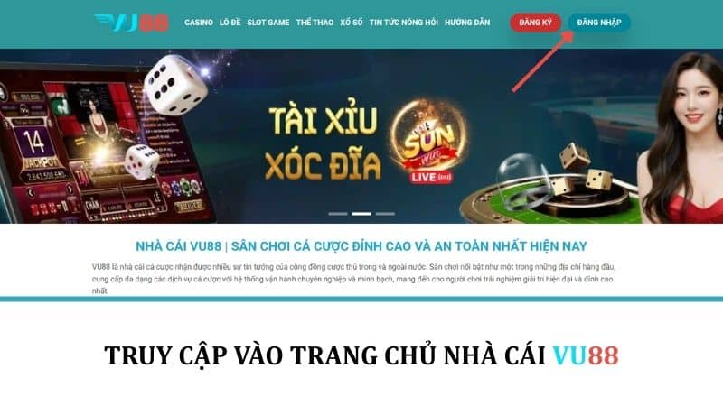 Đăng Nhập VU88 - Hướng dẫn truy cập nhà cái nhanh chóng Truy cập vào trang chủ nhà cái VU88